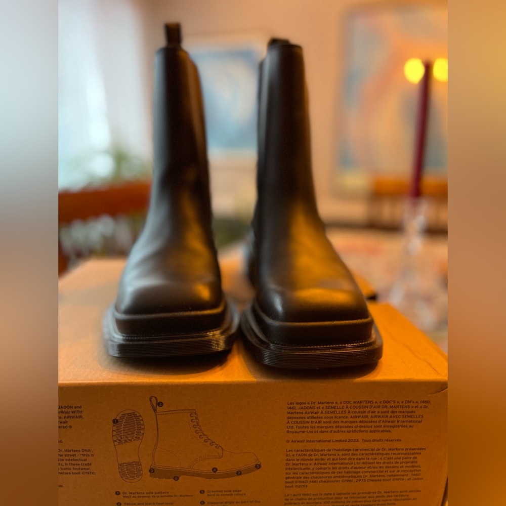 Dr. Martens Maybole Black Square Toe Chelsea Boots - Picture 6 of 8